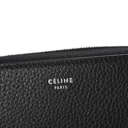 Celine Calfskin Large Zip Around Multifunction Wallet Black Citron 7 of 9