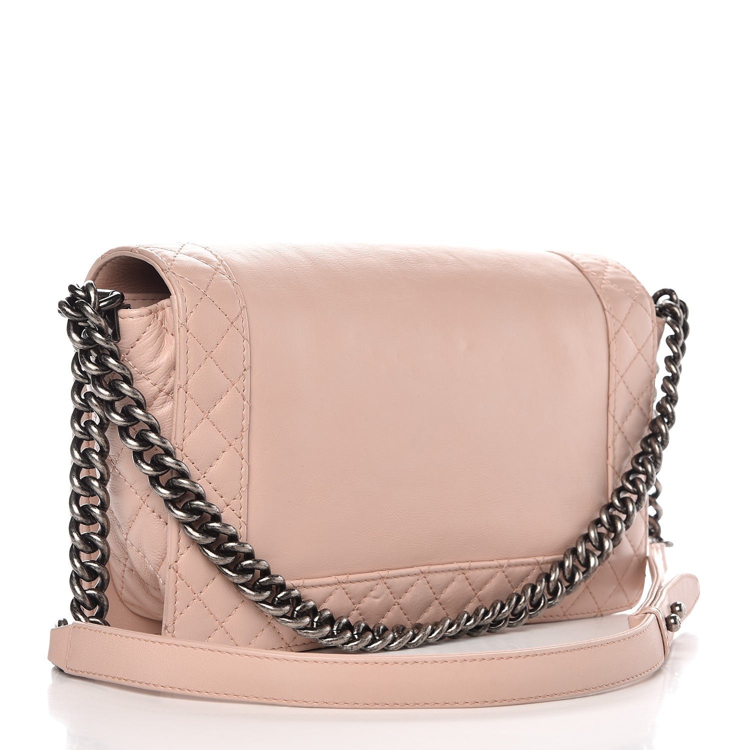 Chanel Calfskin New Medium Boy Reverso Flap Light Pink 3 of 13