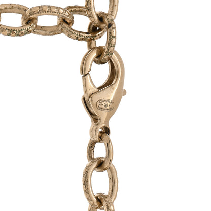 Chanel Enamel Gripoix Necklace Turquoise Burgundy 5 of 5