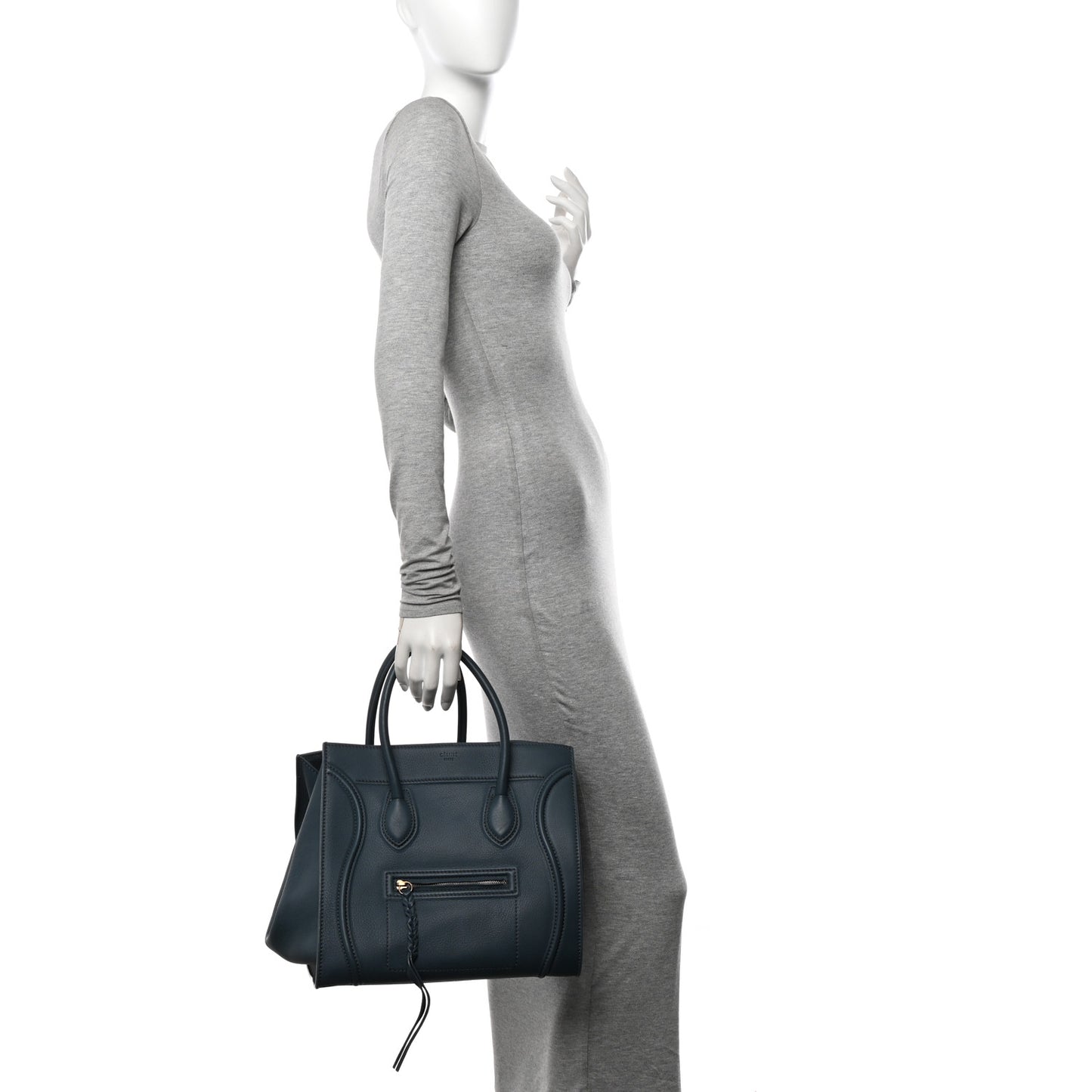 Supple Calfskin Medium Phantom Luggage Blue