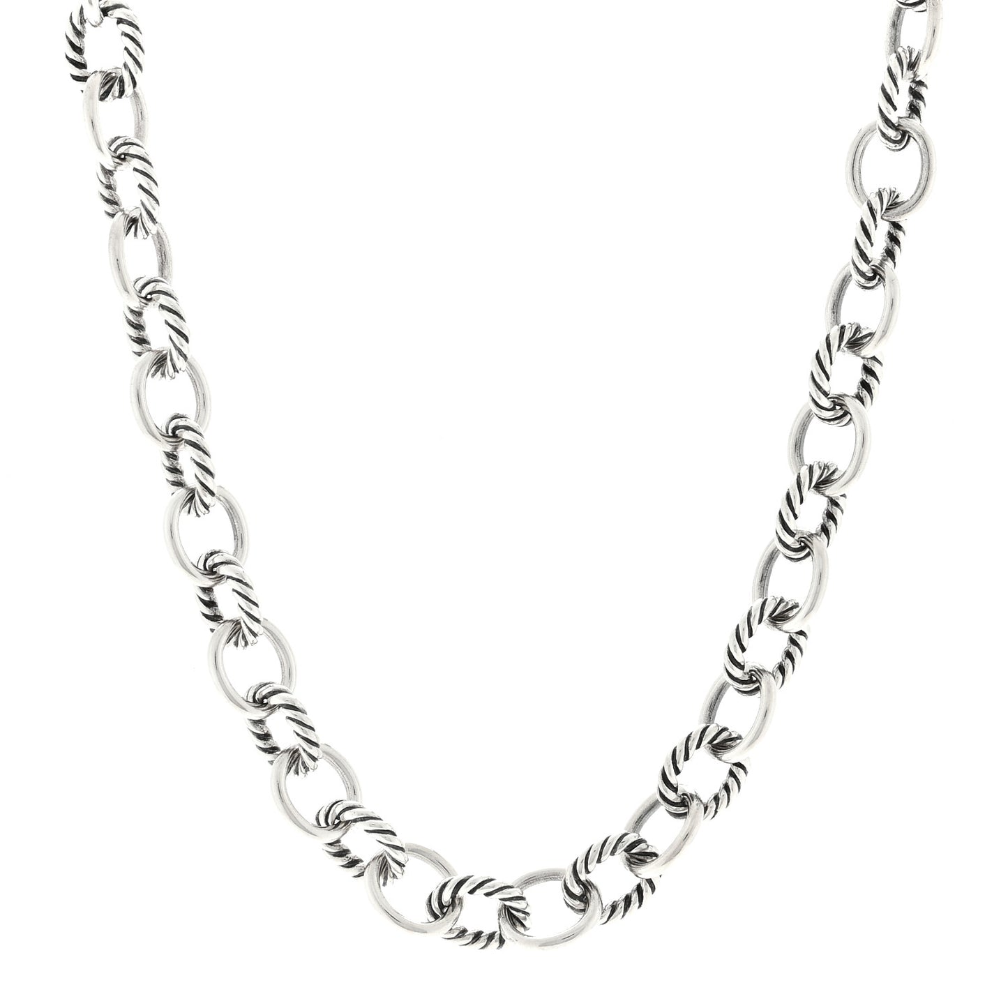 Sterling Silver 10mm Medium Oval Link Necklace