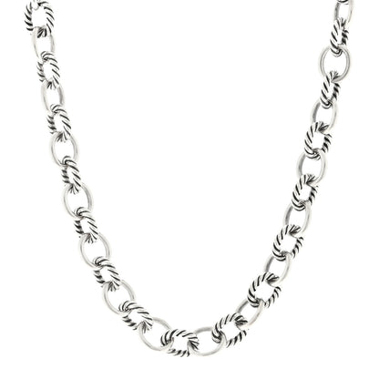 David Yurman Sterling Silver 10mm Medium Oval Link Necklace 1 of 4