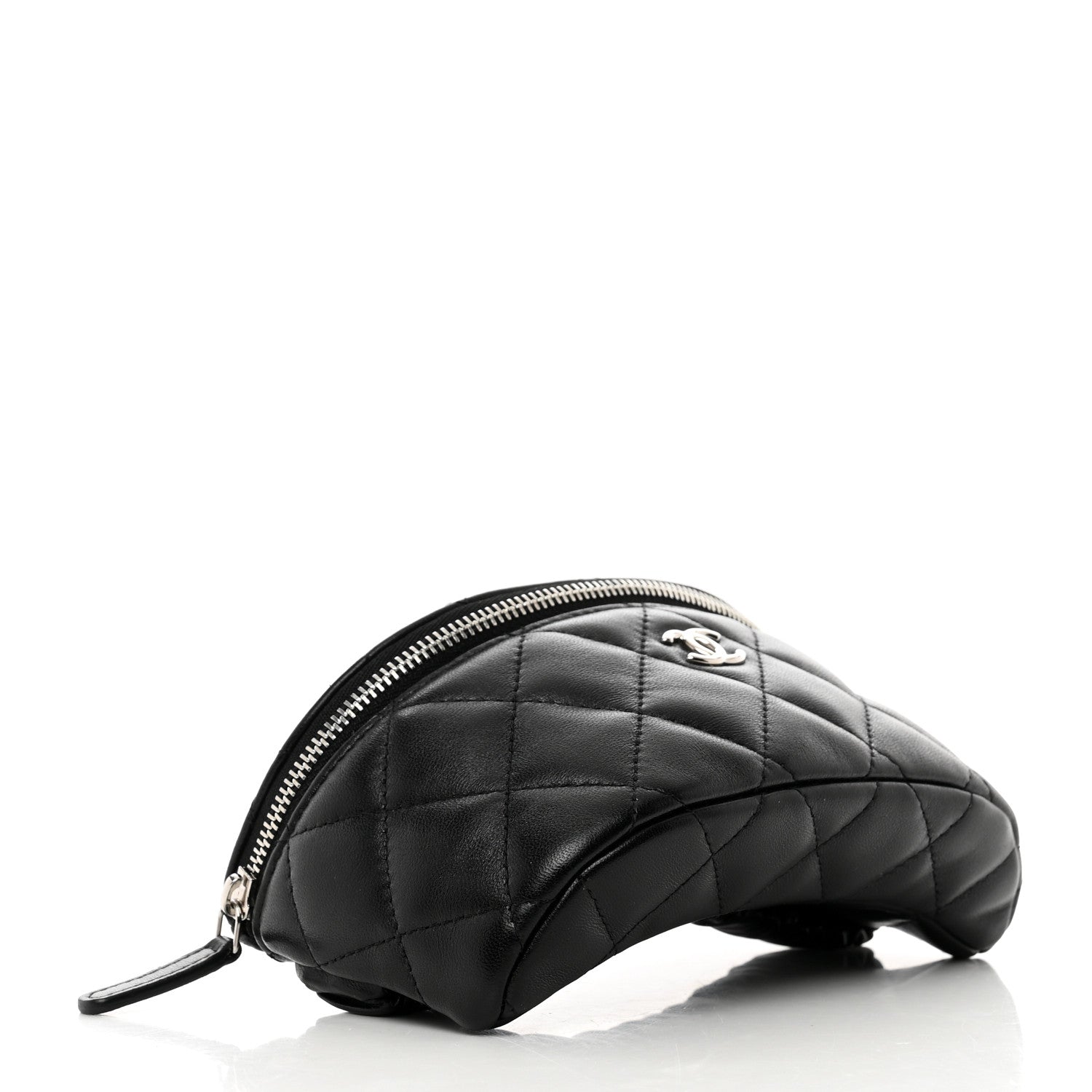 Chanel Lambskin Quilted Arm Coin Purse Black 4 of 7