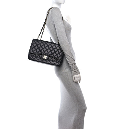 Chanel Caviar Quilted Jumbo Single Flap Black 2 of 10