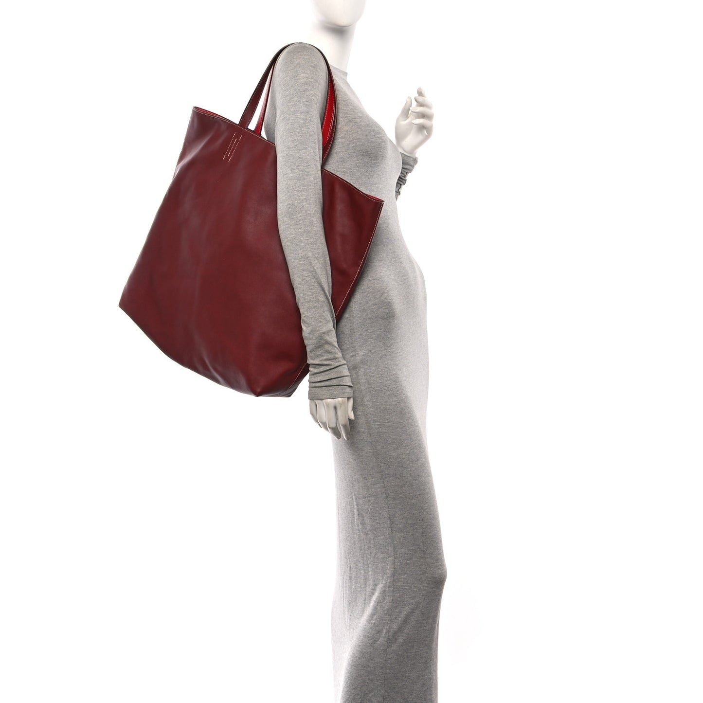 Veau Sikkim Double Sens 50 Maxi Tote Rubis Rose Jaipur