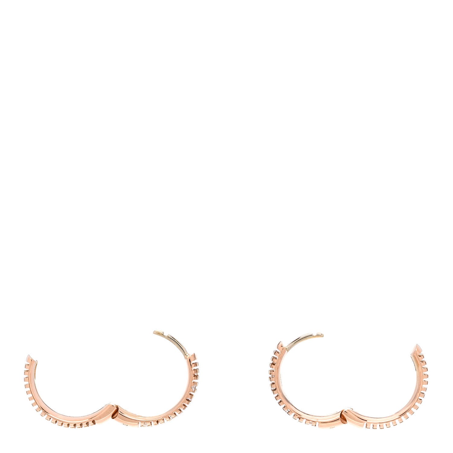 Damiani 18K Yellow Gold Diamond Metropolitan Hoop Earrings 3 of 6