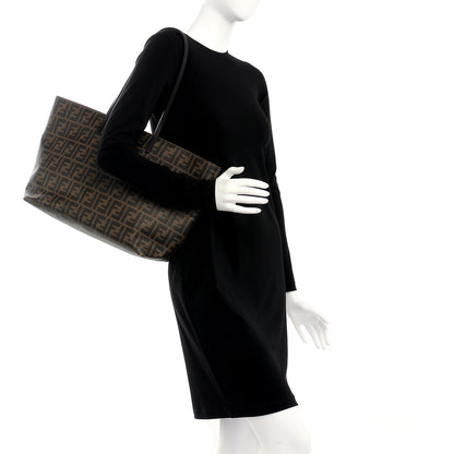 Fendi Zucca Spalmati Medium Roll Tote Tobacco Fuxia 2 of 11