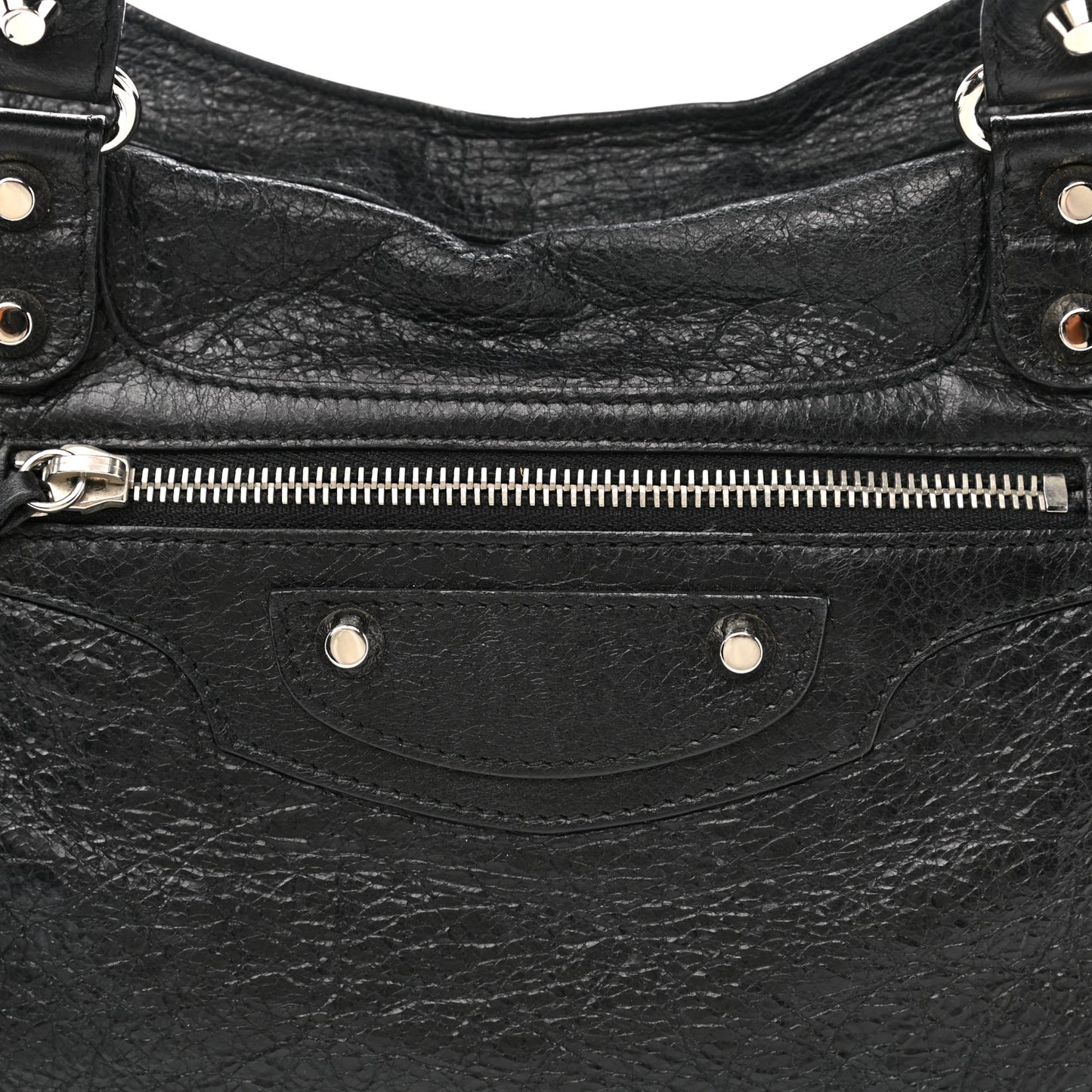 Agneau Classic Silver Hardware City Black