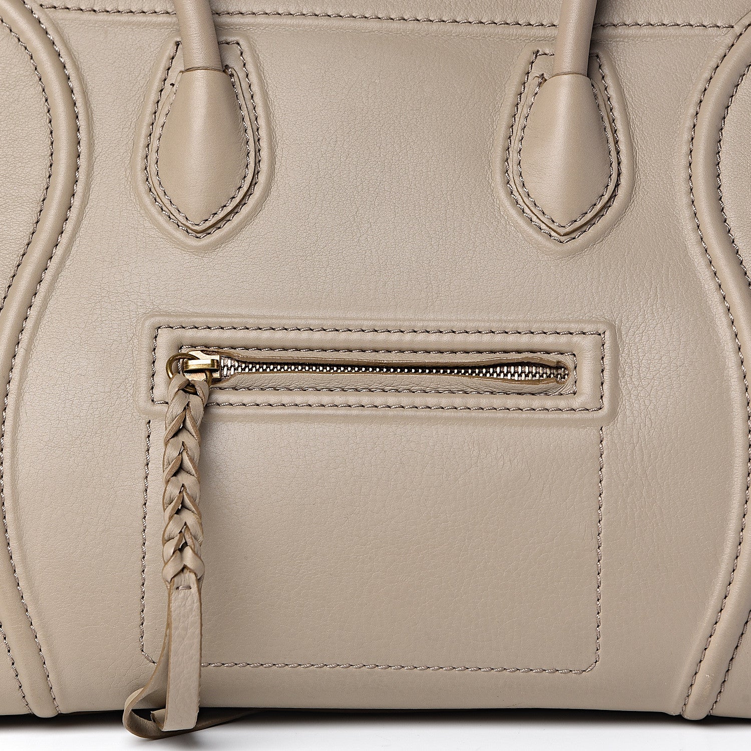 Celine Supple Calfskin Medium Phantom Luggage Beige 9 of 13