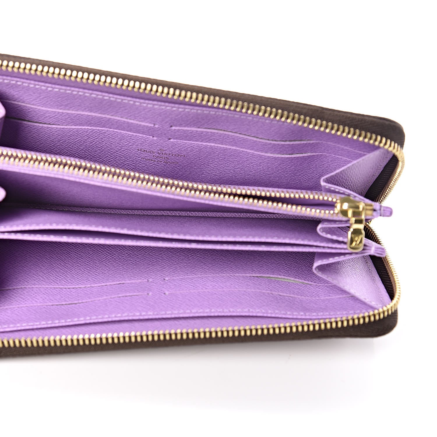 Louis Vuitton Damier Ebene Illustre Zippy Wallet Violet 5 of 9