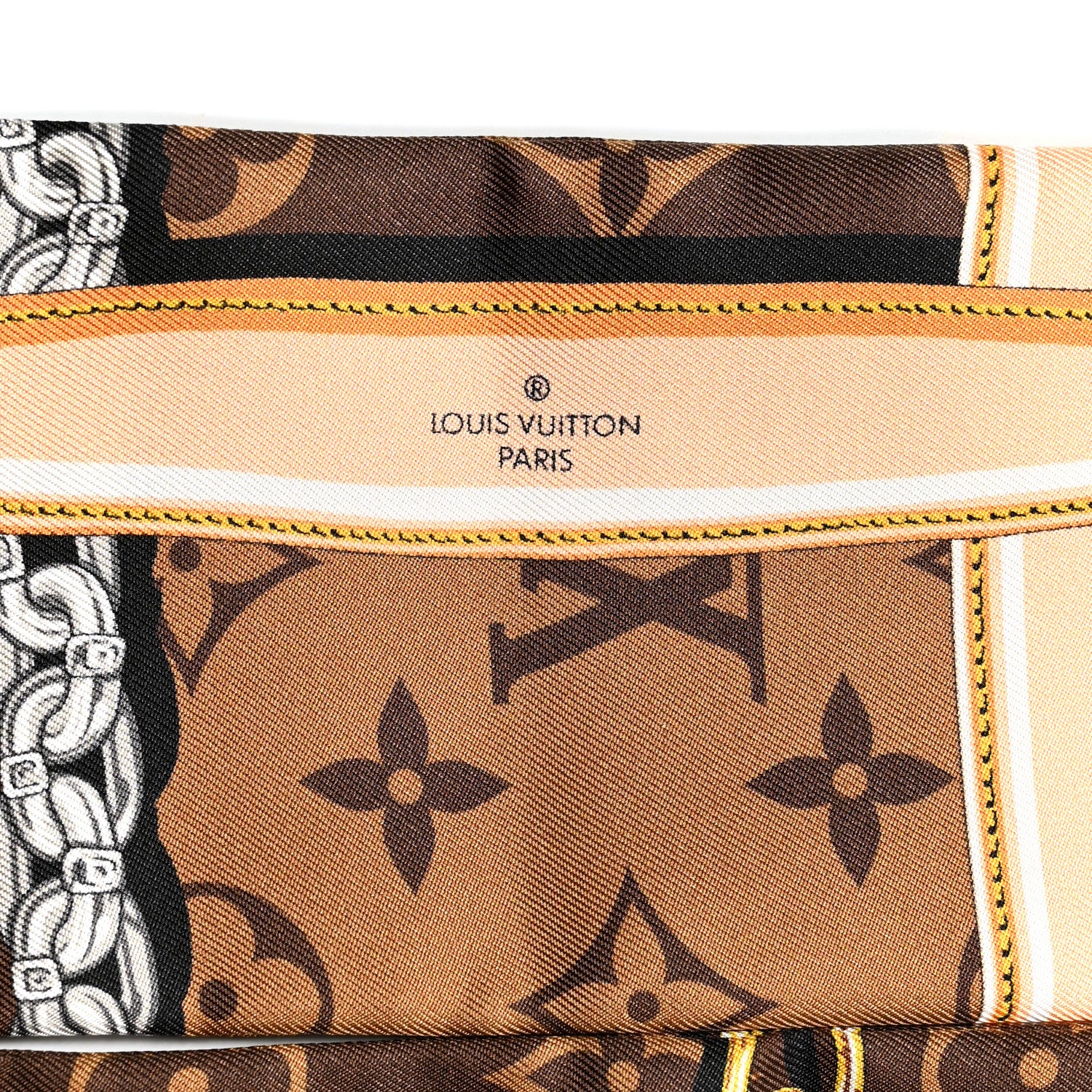 Louis Vuitton Silk Monogram Confidential Bandeau Brown 3 of 5