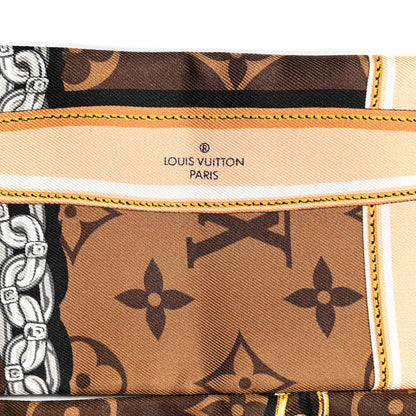 Louis Vuitton Silk Monogram Confidential Bandeau Brown 3 of 5
