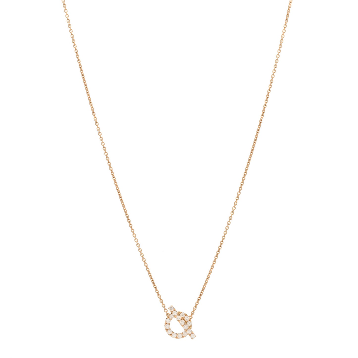 18K Rose Gold Diamond Finesse Pendant Necklace