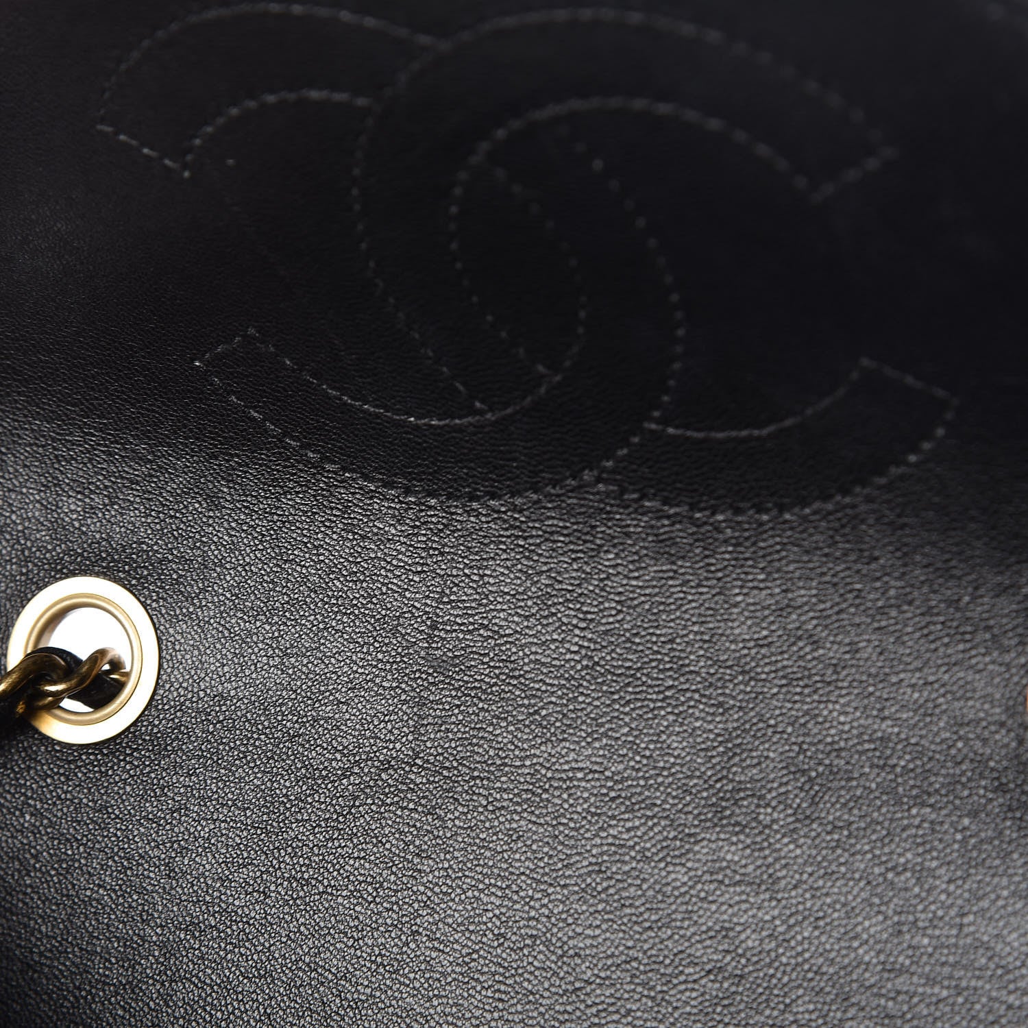 Chanel Lambskin Chevron Quilted Medium Coco Envelope Flap Black 9 of 10