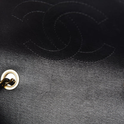 Chanel Lambskin Chevron Quilted Medium Coco Envelope Flap Black 9 of 10