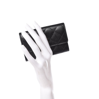 Chanel Caviar Quilted Flap Card Holder Black 2 of 9