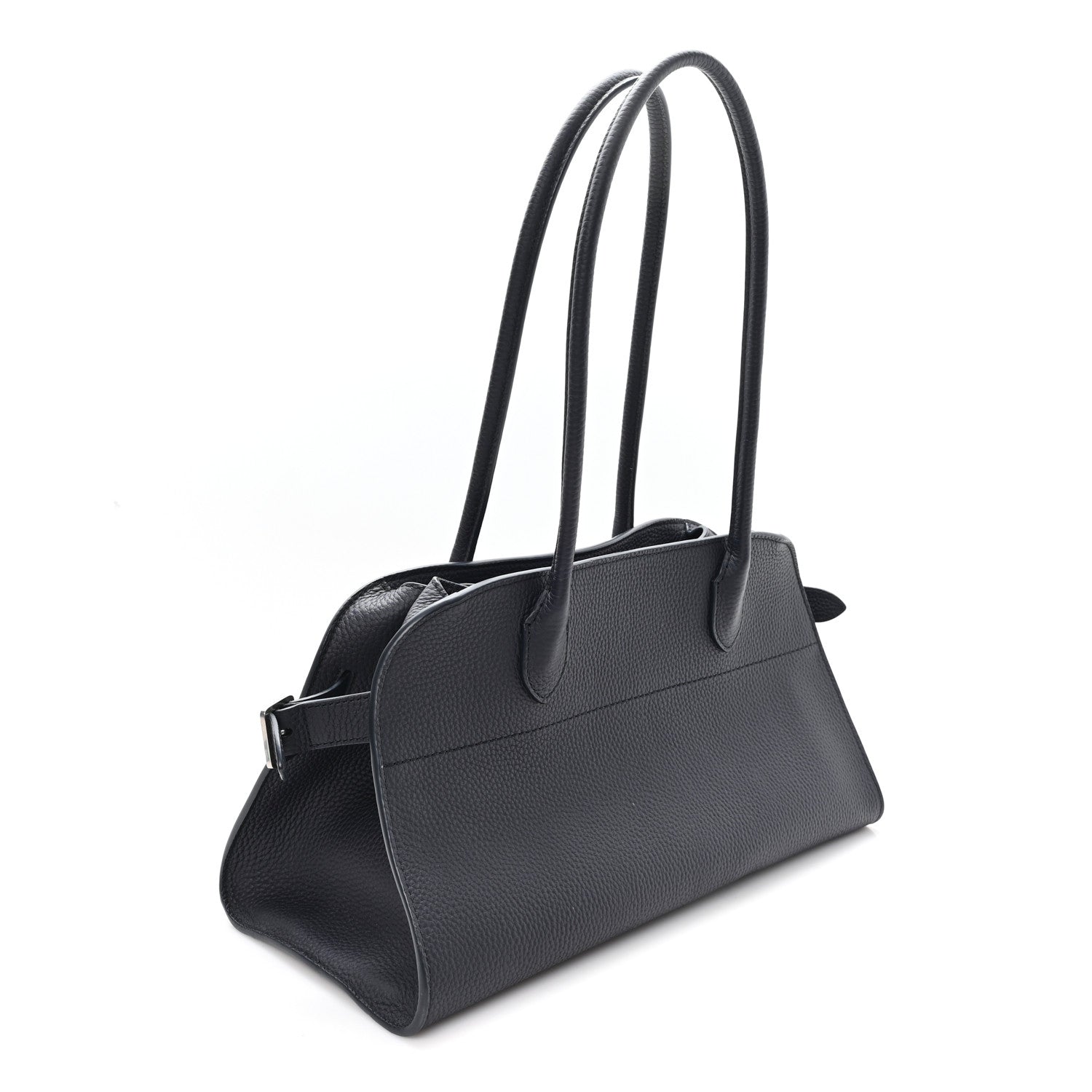 The Row Matte Grained Calfskin Margaux Shoulder 12 Marine 3 of 9