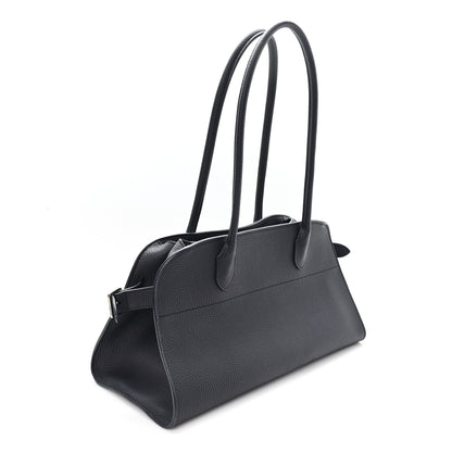 The Row Matte Grained Calfskin Margaux Shoulder 12 Marine 3 of 9