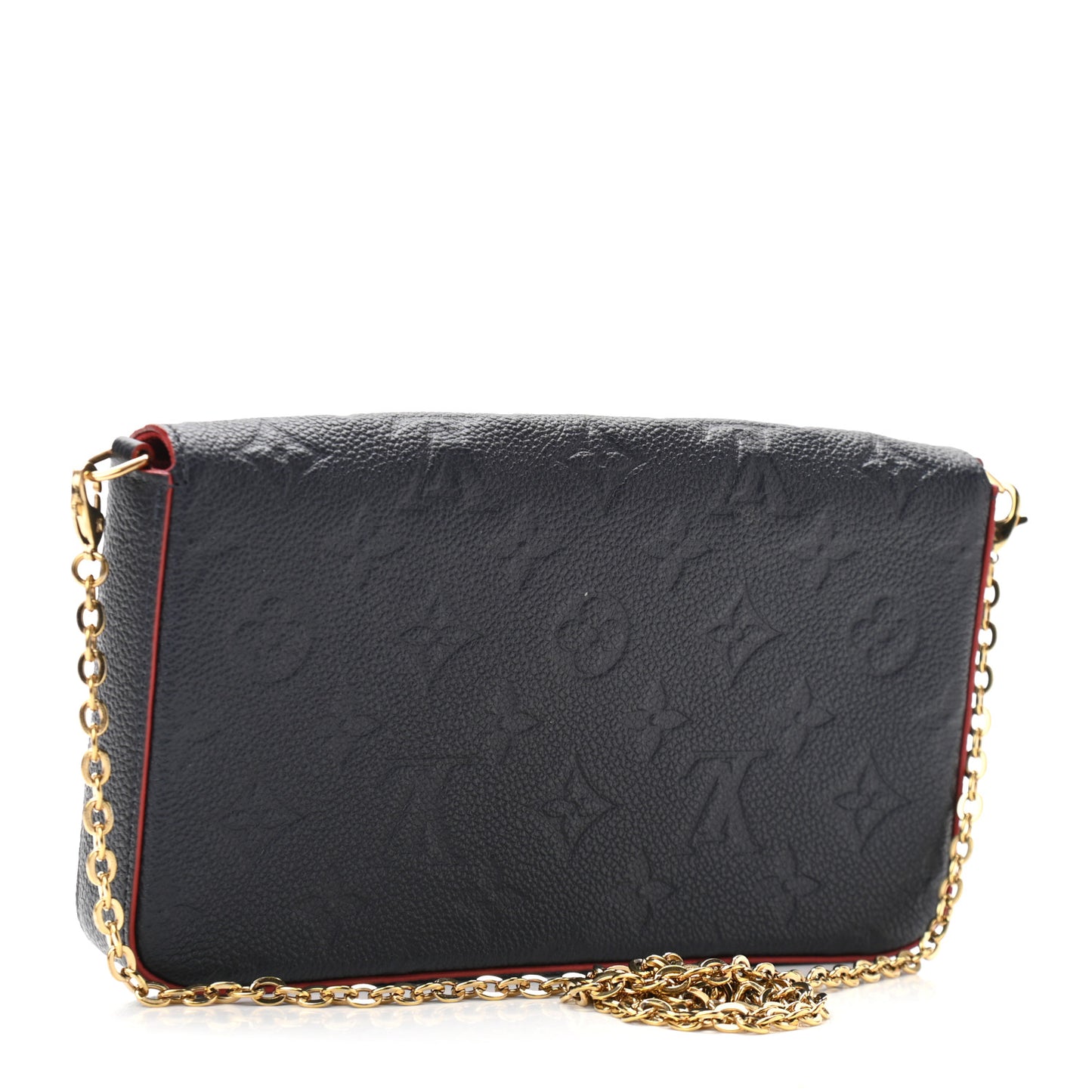 Empreinte Pochette Felicie Chain Wallet Marine Rouge