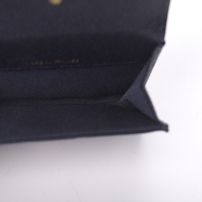 Chanel Caviar Quilted Flap Card Holder Wallet Navy Blue 5 of 12