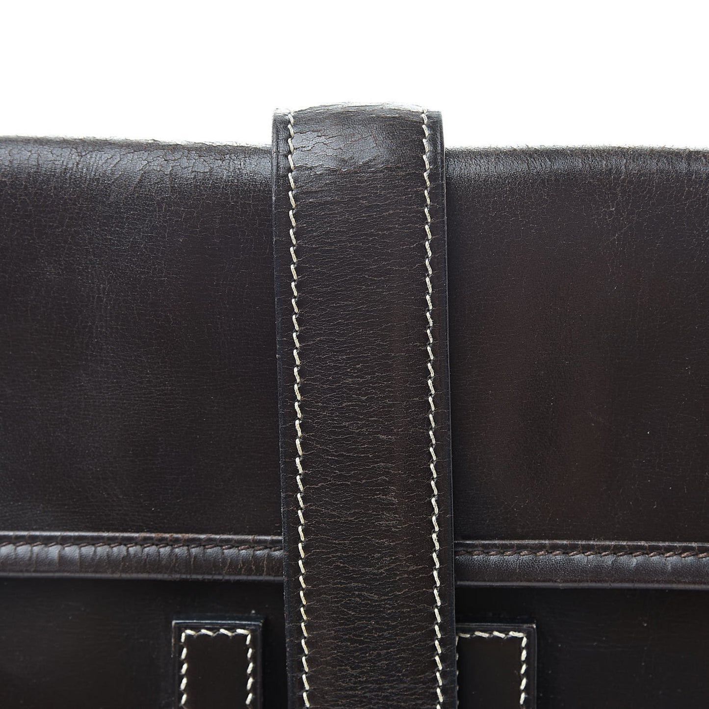 Box Calf Jige PM Clutch Chocolate