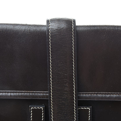 Hermes Box Calf Jige PM Clutch Chocolate 16 of 16