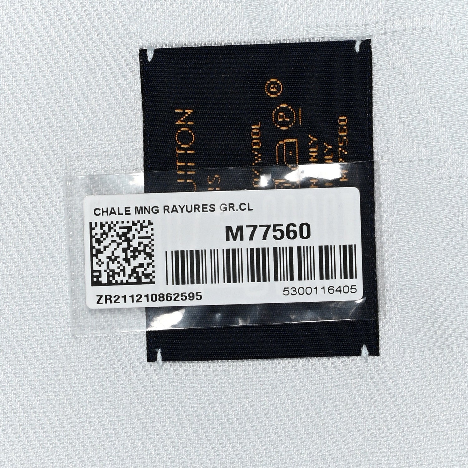 Louis Vuitton Silk Wool Monogram Rayures Shawl Light Grey 3 of 3