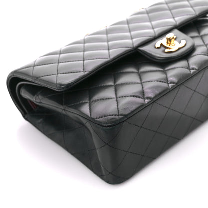 Chanel Lambskin Quilted Medium Double Flap Black 10 of 11