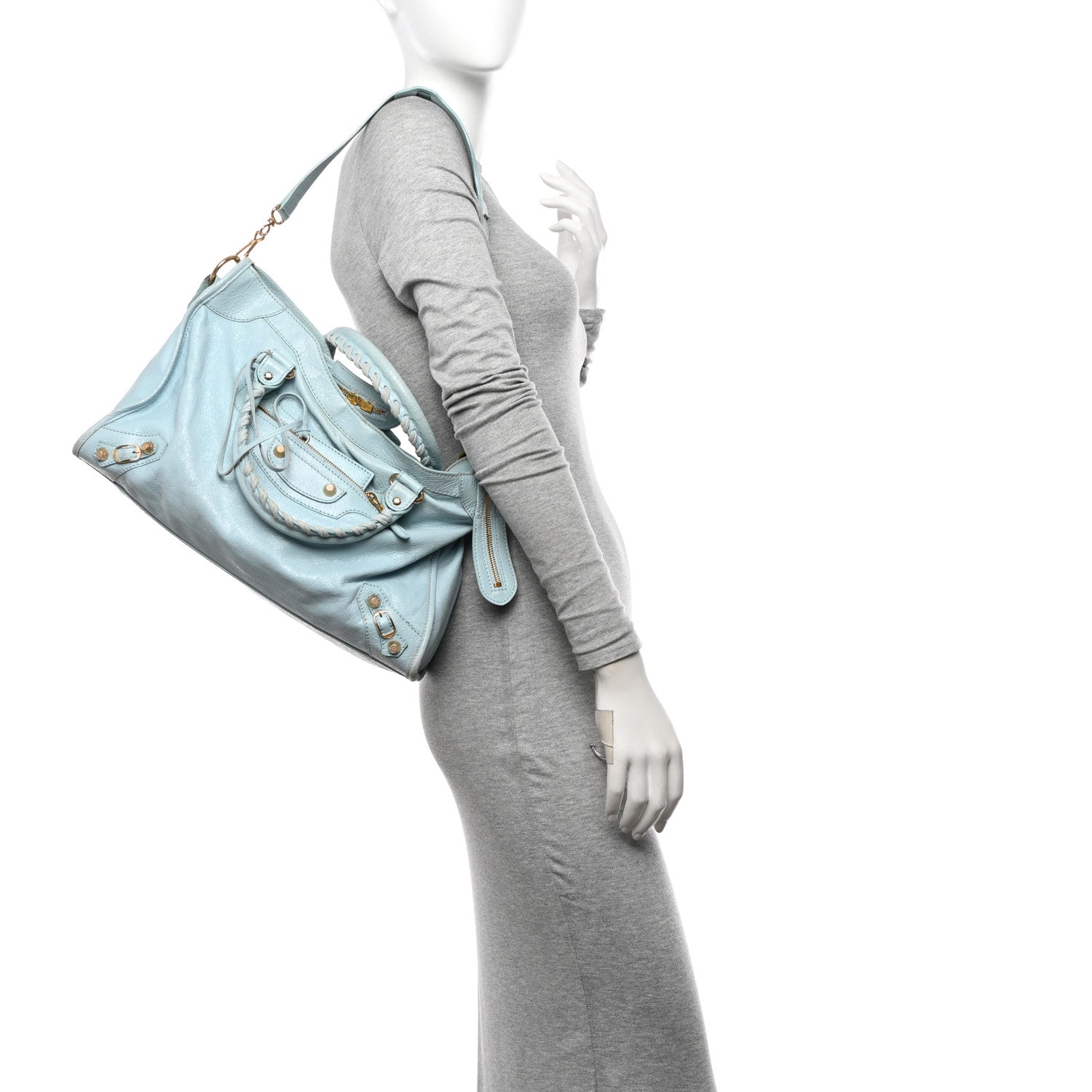 Balenciaga Agneau Giant 12 Gold Hardware City Bleu Dragee 2 of 13
