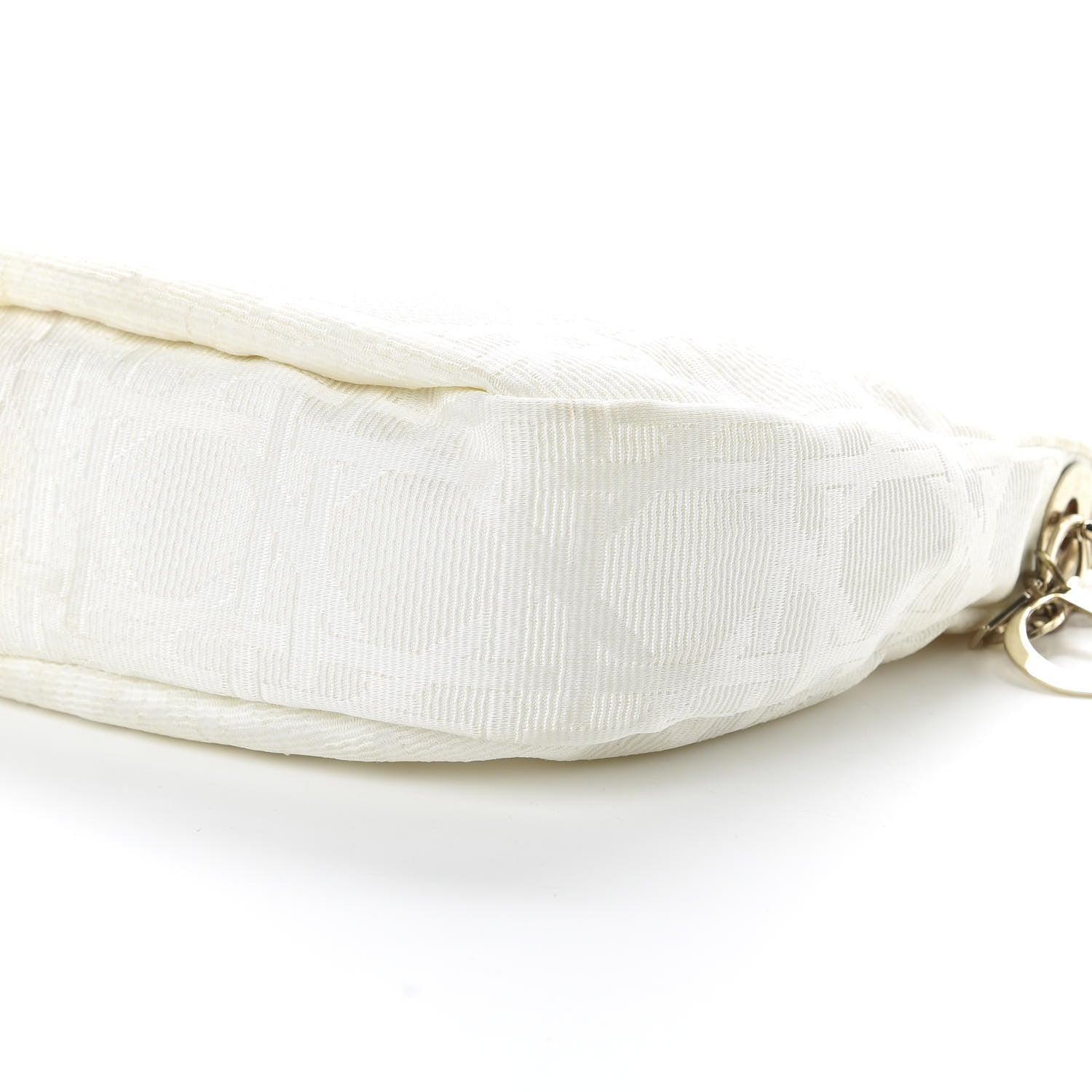 Christian Dior Canvas Cannage Medium Lady Dior Hobo White 7 of 12
