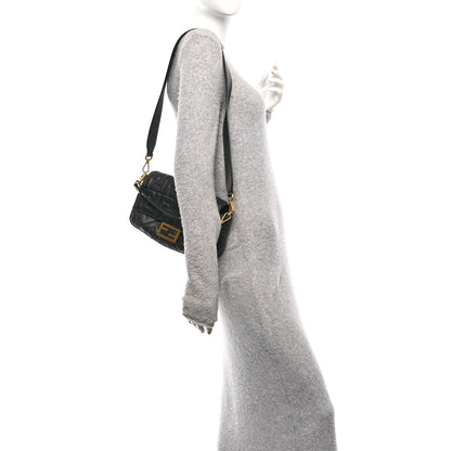 Fendi Nappa FF 1974 Embossed Baguette Black 2 of 11