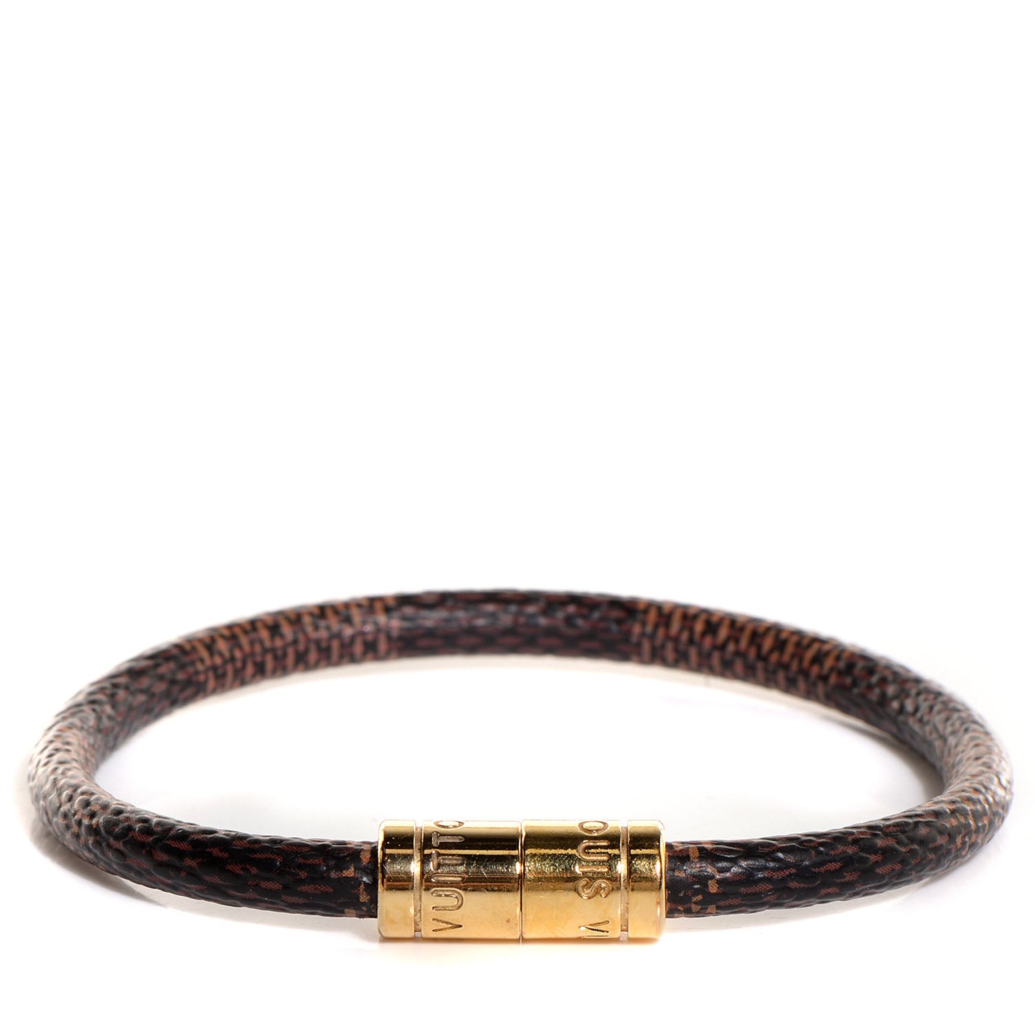 Louis Vuitton Damier Ebene Keep It Bracelet 17 1 of 5