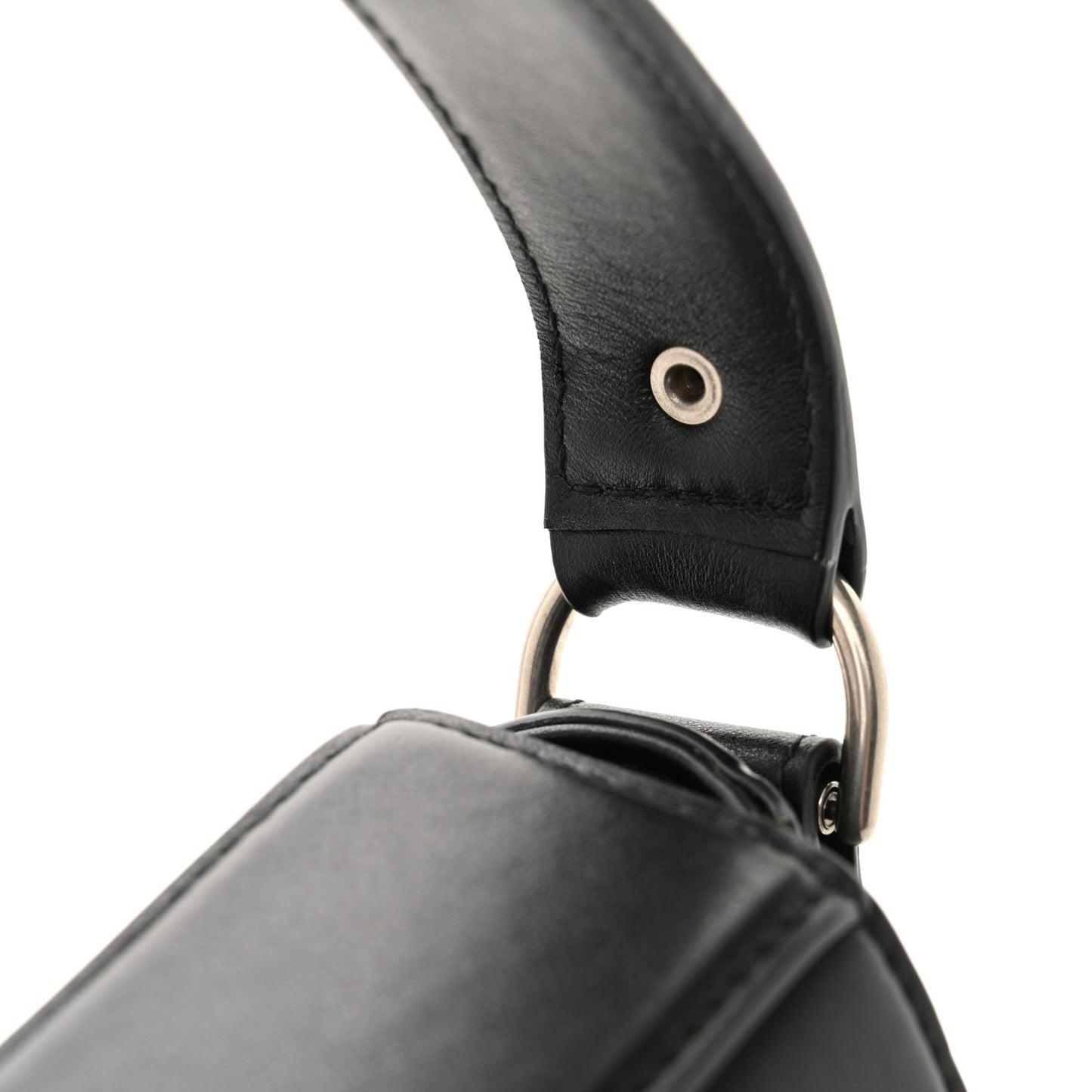 Smooth Calfskin Large Lindsay Shoulder Bag Black