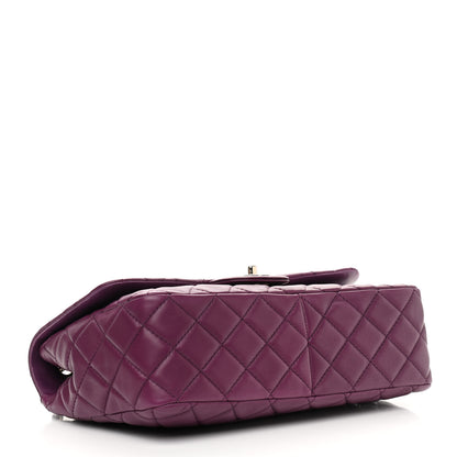 Chanel Lambskin Quilted Jumbo Single Flap Purple 4 of 12