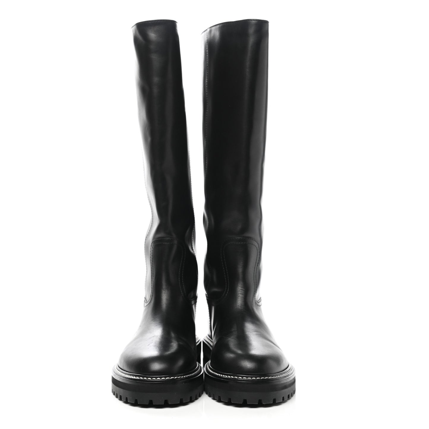 Soft Calfskin Yomi Flat Knee High Boots 39.5 Black