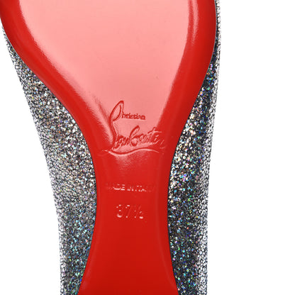 Christian Louboutin Nappa Mica Ballalla Flats 37.5 Silver 6 of 9