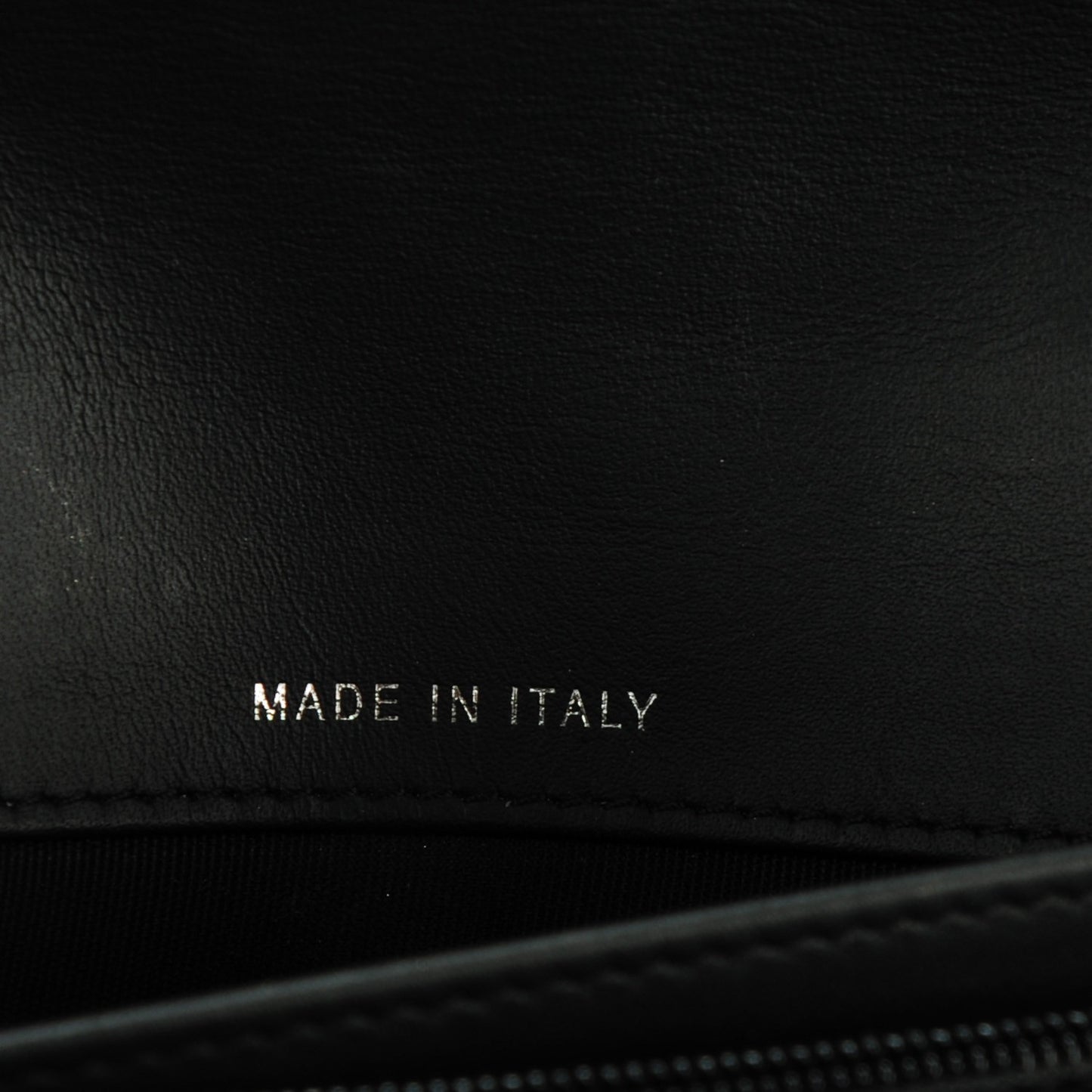 Patent Calfskin Quilted Boy Wallet on Removable Chain Black