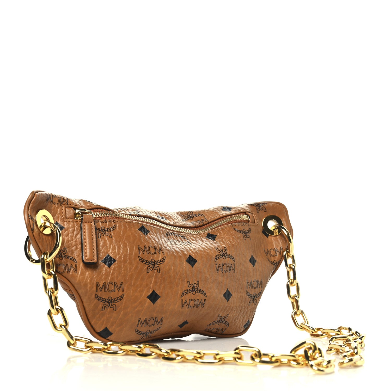 MCM Visetos Stark Belt Bag Cognac 3 of 9