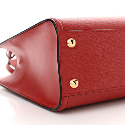 Prada Saffiano Soft Calfskin Large Tote Fuoco 9 of 10