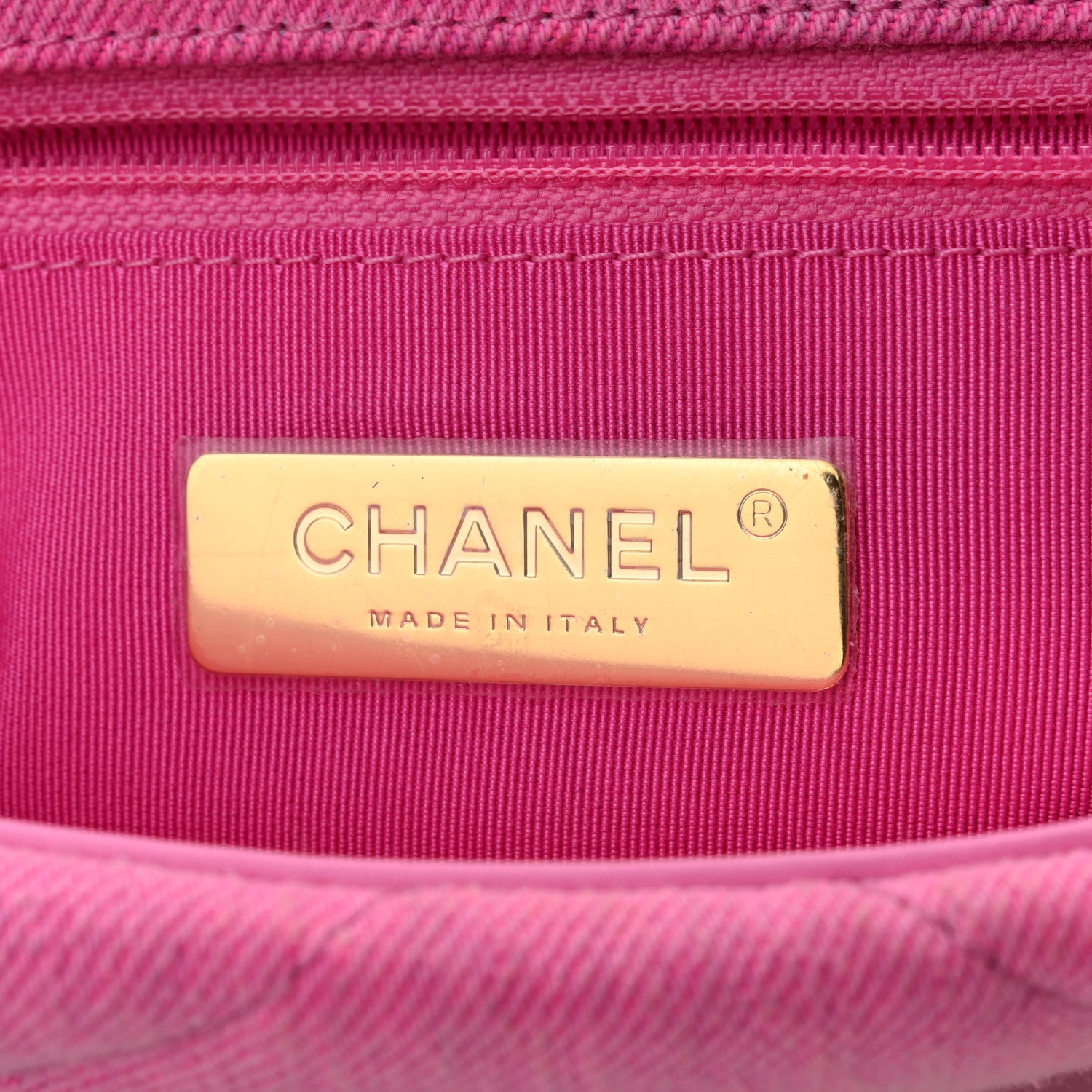 Chanel Denim Quilted Medium Chanel 19 Flap Neon Pink 6 of 10