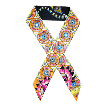 Hermes Silk The Savana Dance Twilly Black Vert Multicolor 1 of 5