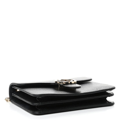 Gucci Dollar Calfskin Small Interlocking G Shoulder Bag Black 3 of 4