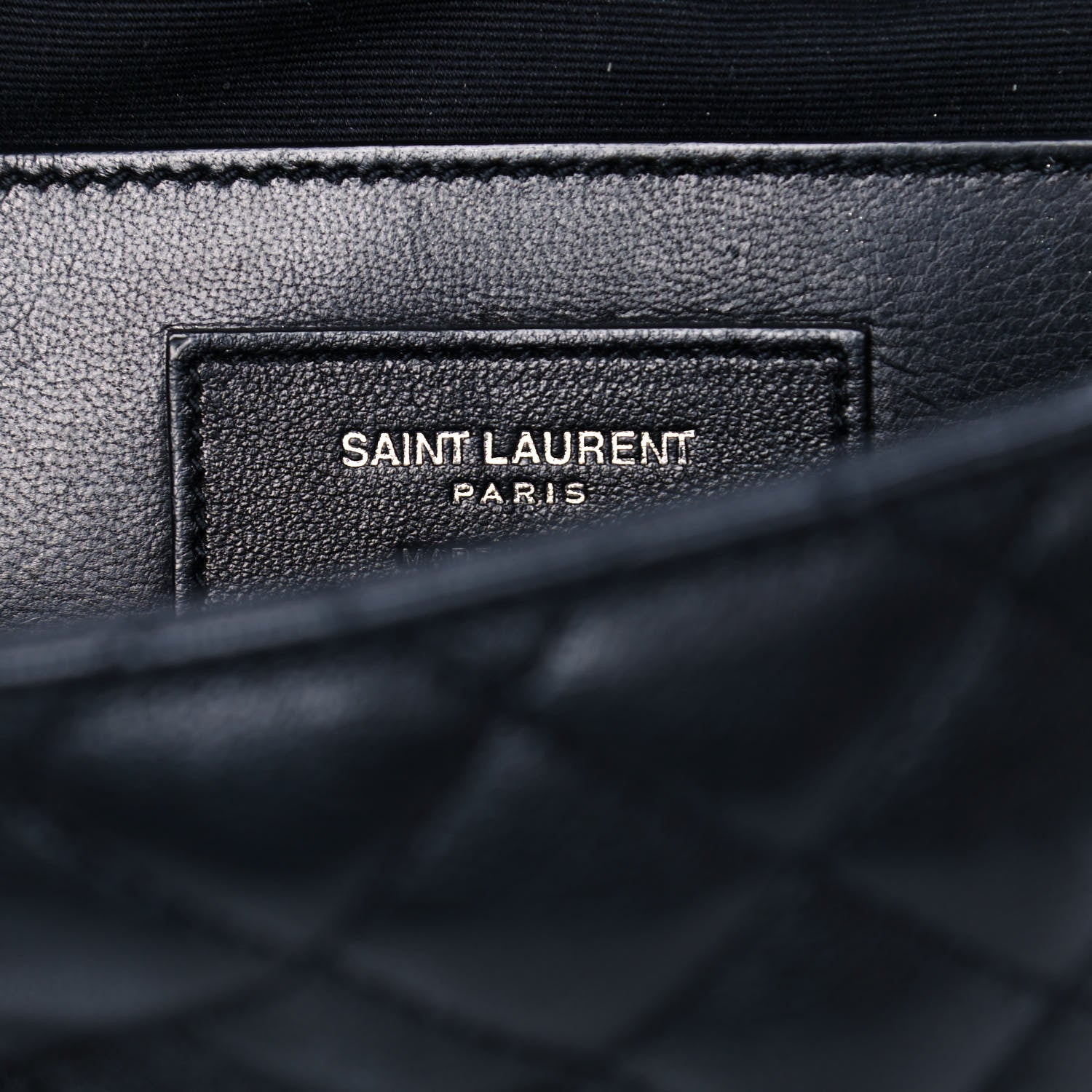 Saint Laurent Sheepskin Tri-Quilt Monogram Medium College Bag Black 6 of 16