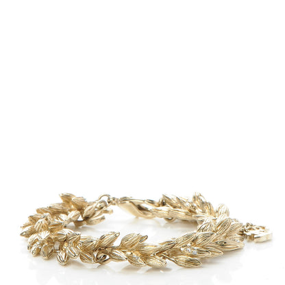 Chanel Crystal CC Sheath of Wheat Bracelet Gold 1 of 6