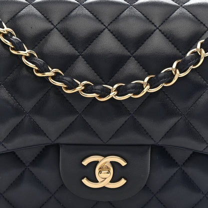 Chanel Lambskin Quilted Jumbo Double Flap Navy 8 of 12