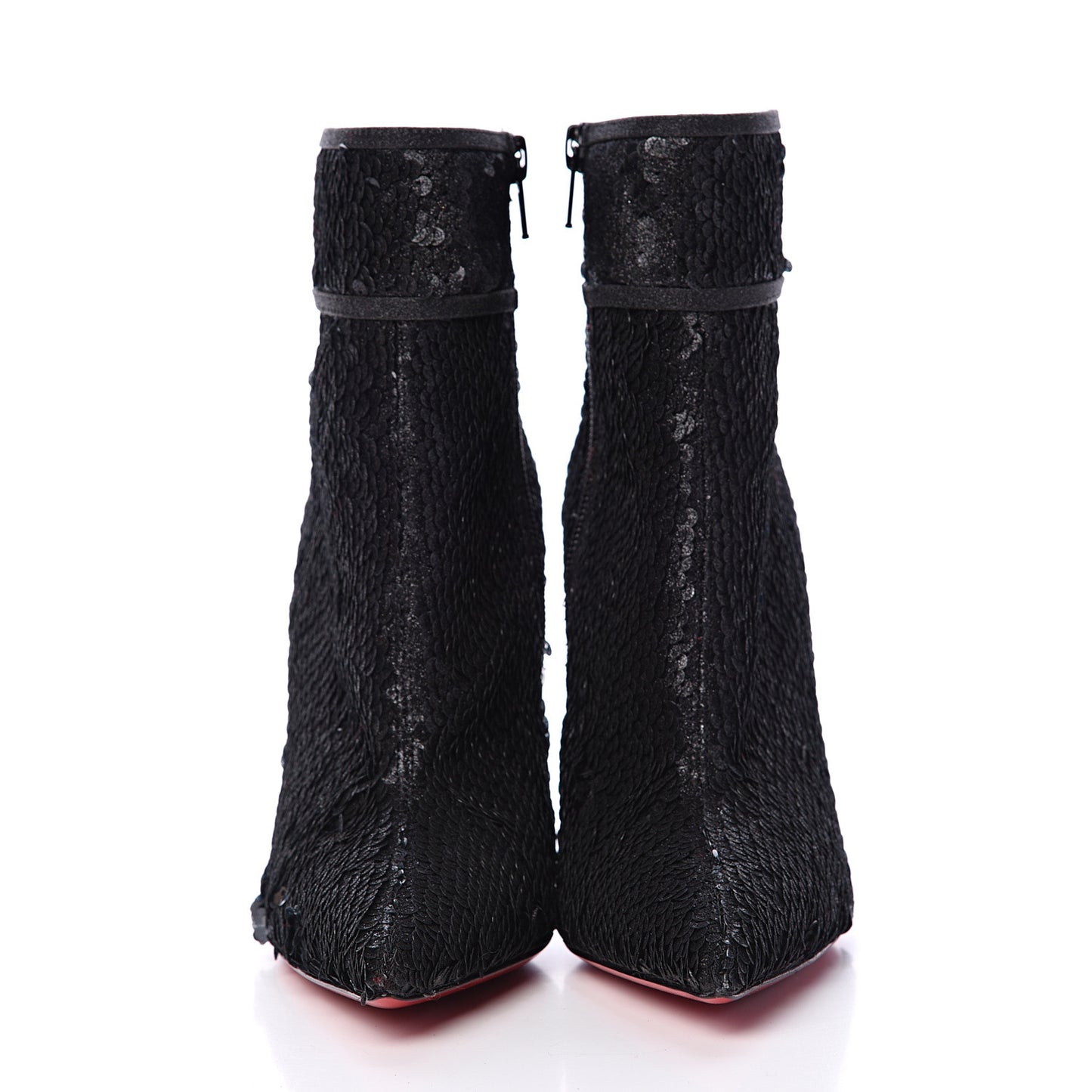 Calfskin Glitter Paillete Moulakate 100 Ankle Boot 35.5 Charbon