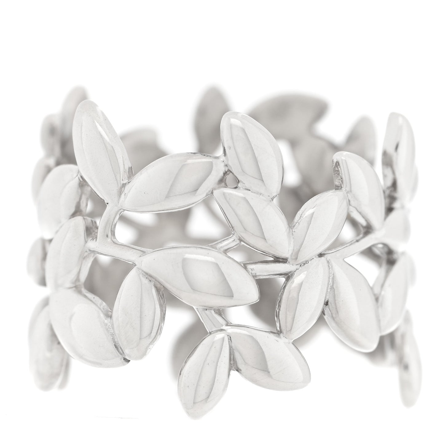 Sterling Silver Wide Paloma Picasso Olive Leaf Band Ring 54 7