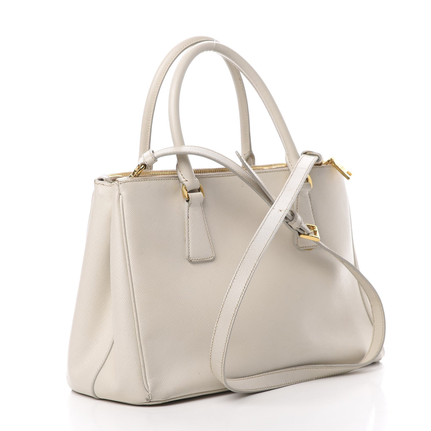 Prada Saffiano Small Galleria Double Zip Tote Talco 4 of 23
