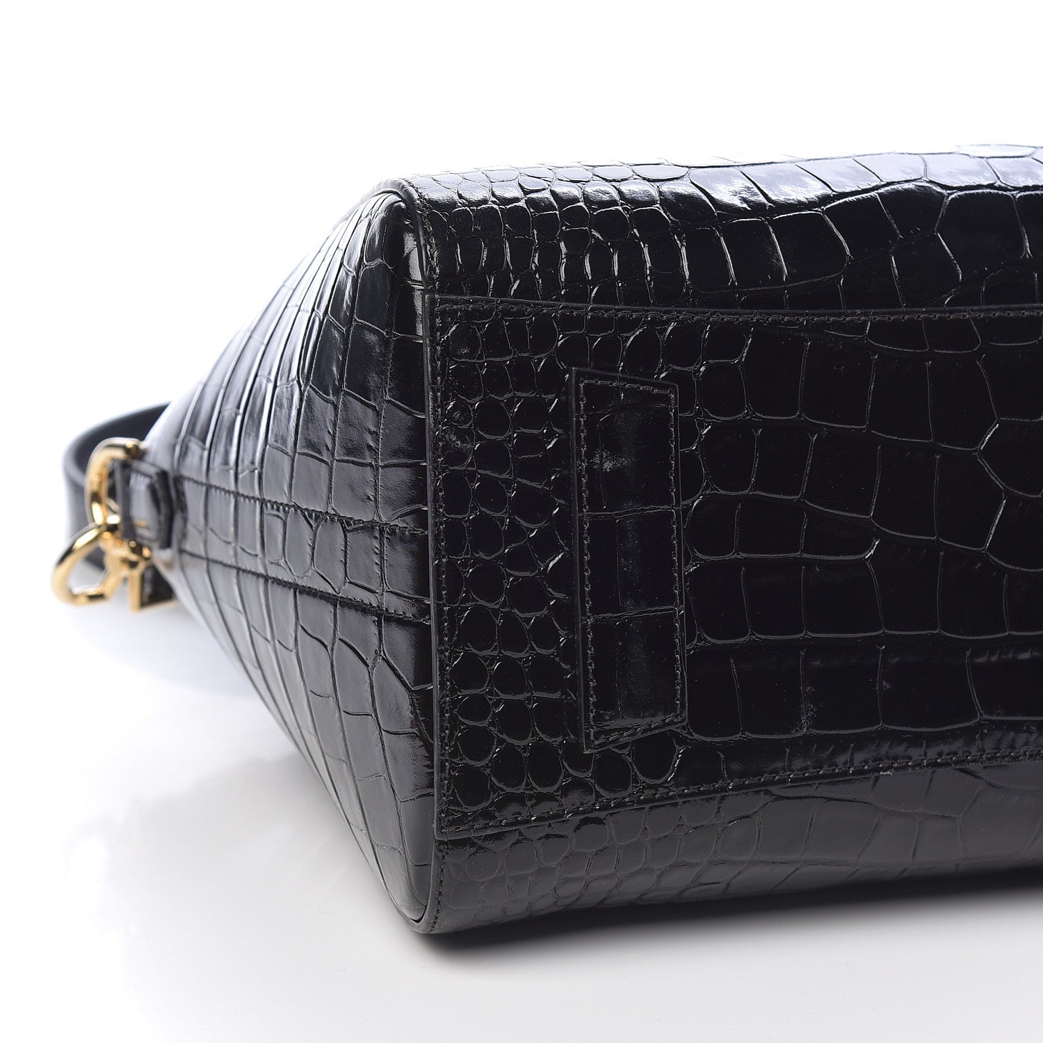 Givenchy Calfskin Crocodile Embossed Small Antigona Black 8 of 10