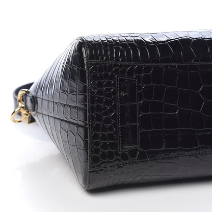 Givenchy Calfskin Crocodile Embossed Small Antigona Black 8 of 10